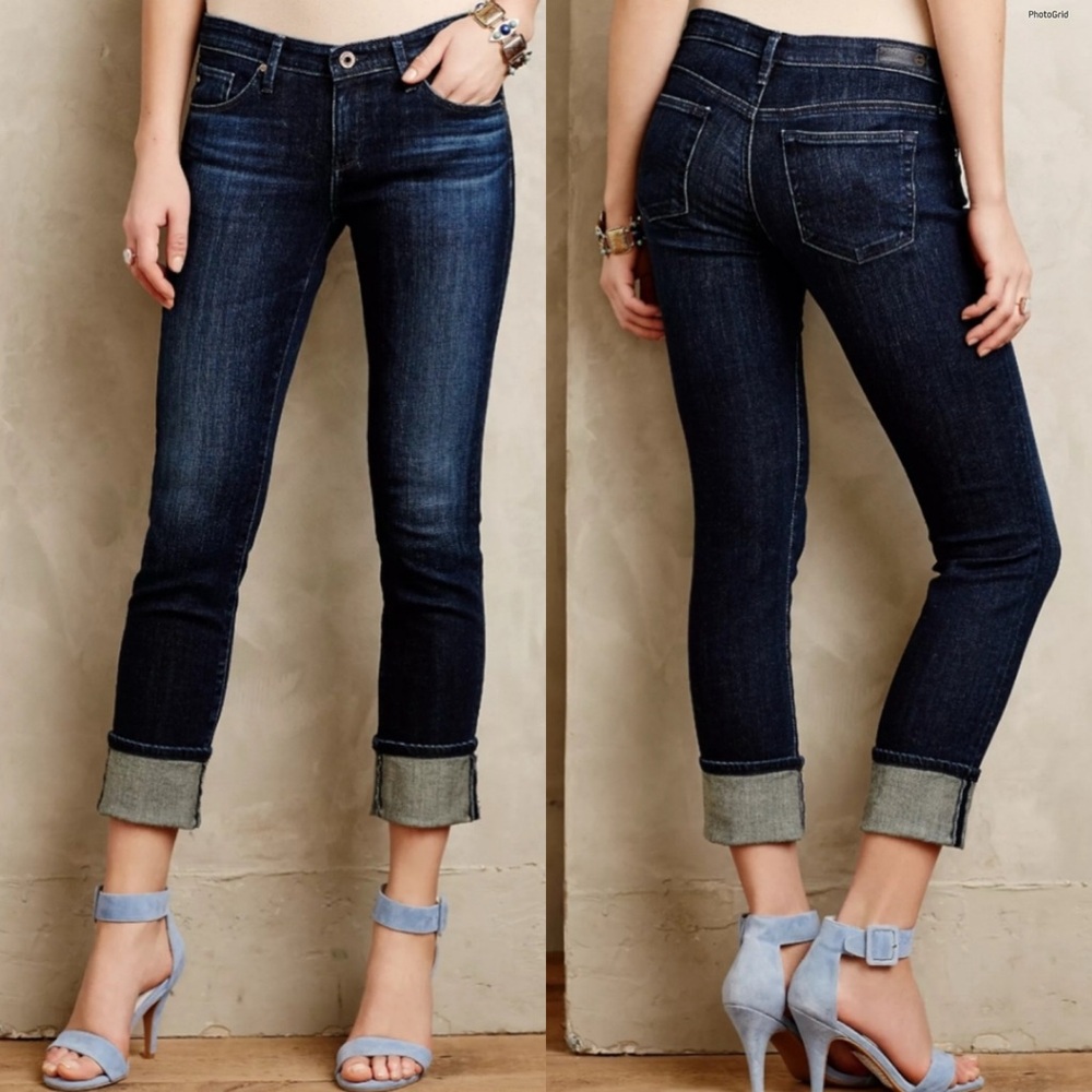 AG Adriano Goldschmied Women's Straight Leg Jeans - Dark Blue